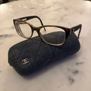 Chanel Denim Eyeglasses and Case